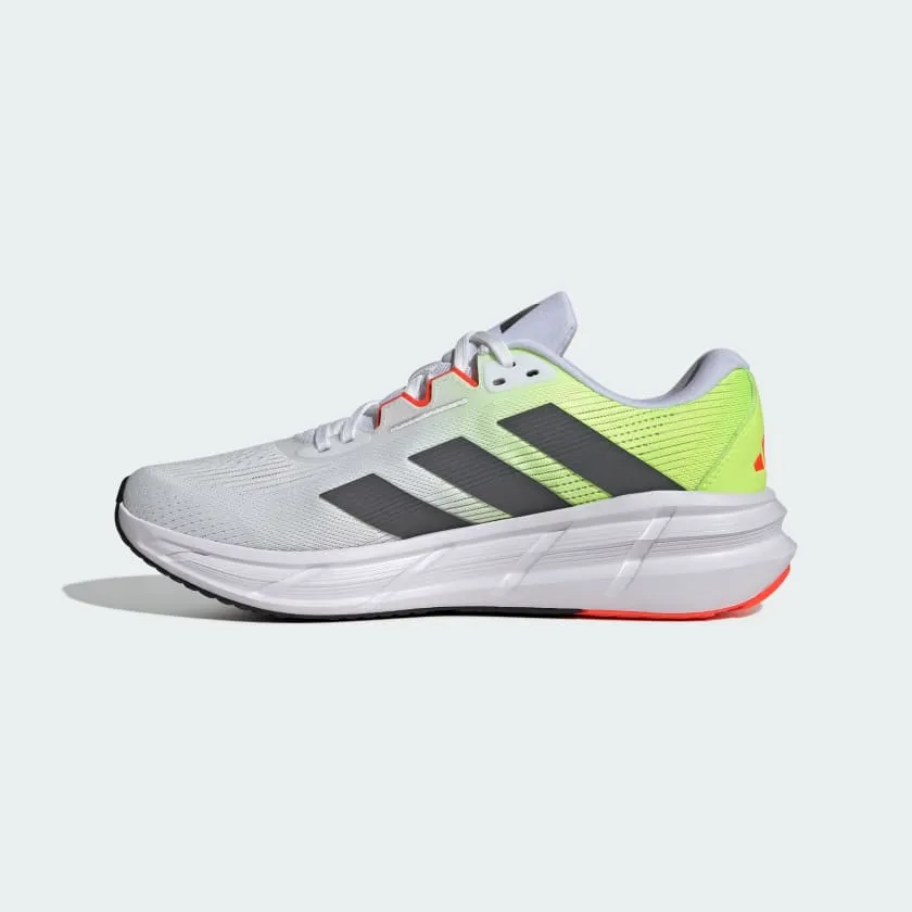 ADIDAS MEN'S QUESTAR 3 WHITE/YELLOW RUNNING SHOES