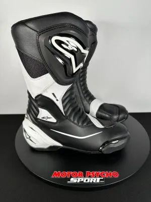 Alpinestars SMX S Black/White Boots - Size US 7.5 / Euro 41 - USED