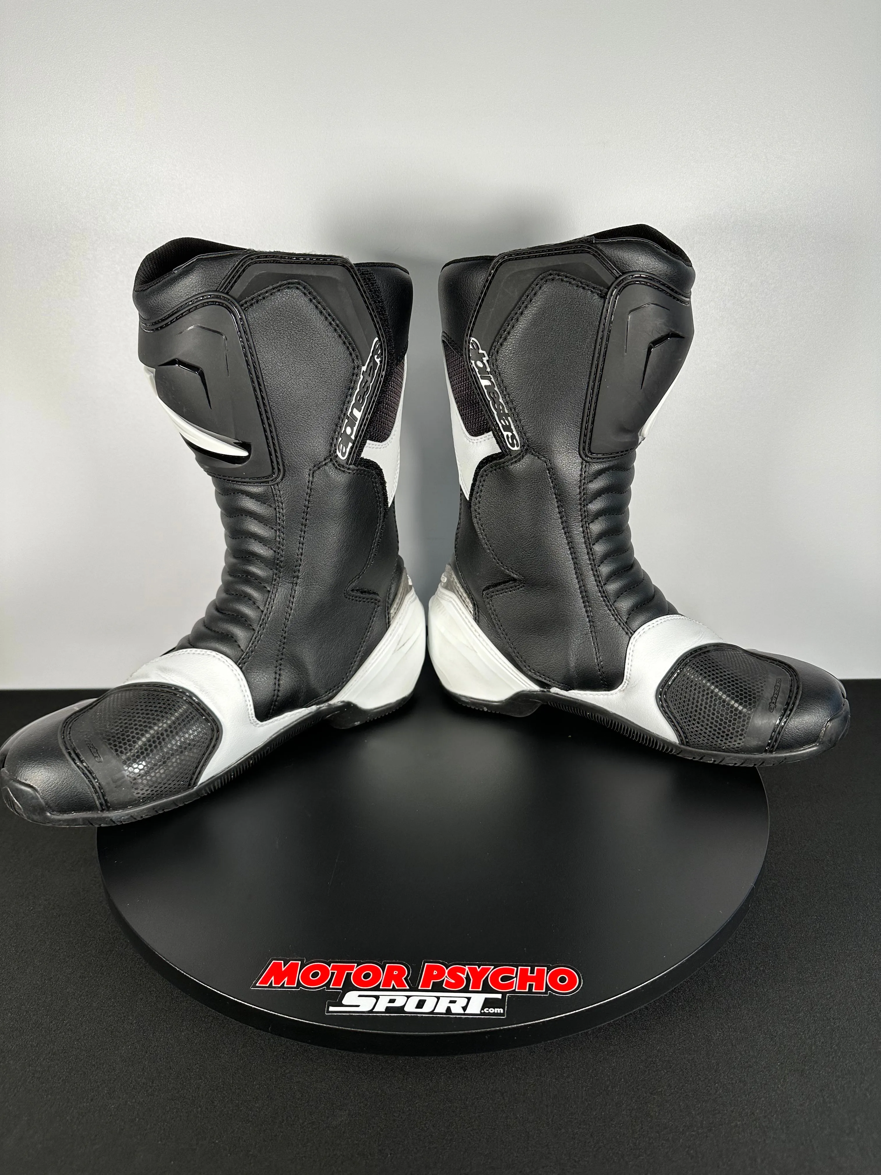 Alpinestars SMX S Black/White Boots - Size US 7.5 / Euro 41 - USED