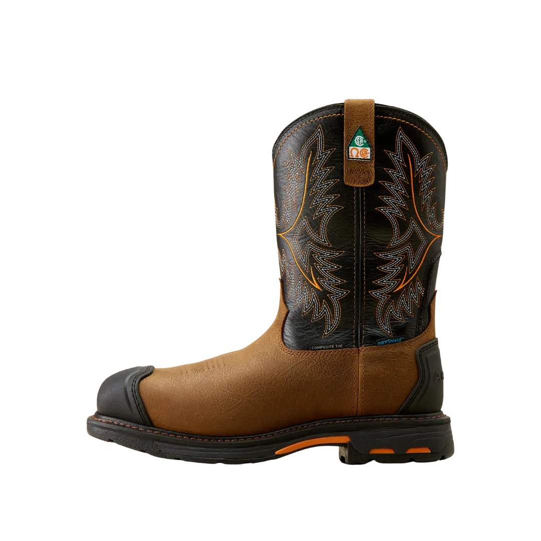 Ariat Men's WorkHog Brown Waterproof Composite Toe Work Boot