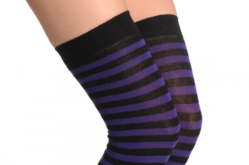 Dark Purple & Black Stripes