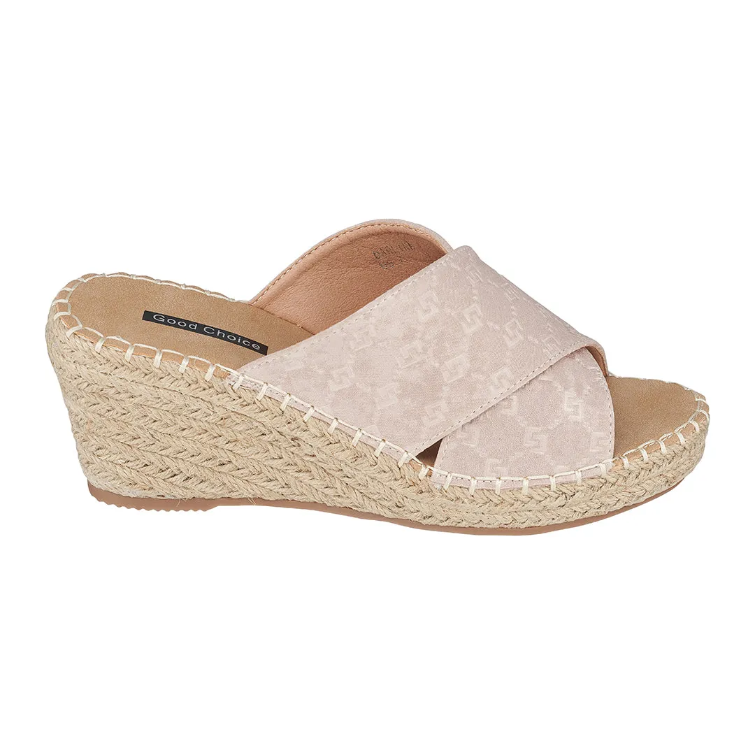 Darline Nude Espadrille Wedge Sandals