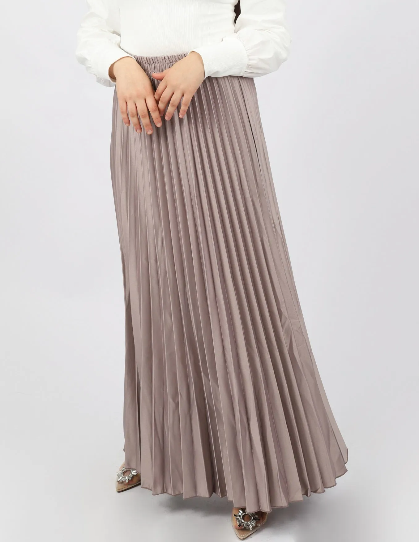 Dream Elastic Waist Pleat Skirt