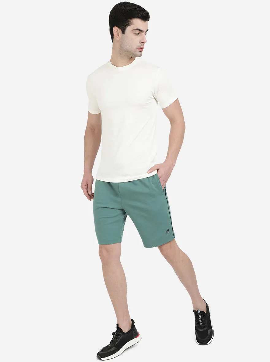 Ever Green Solid Regular Fit Shorts | JadeBlue