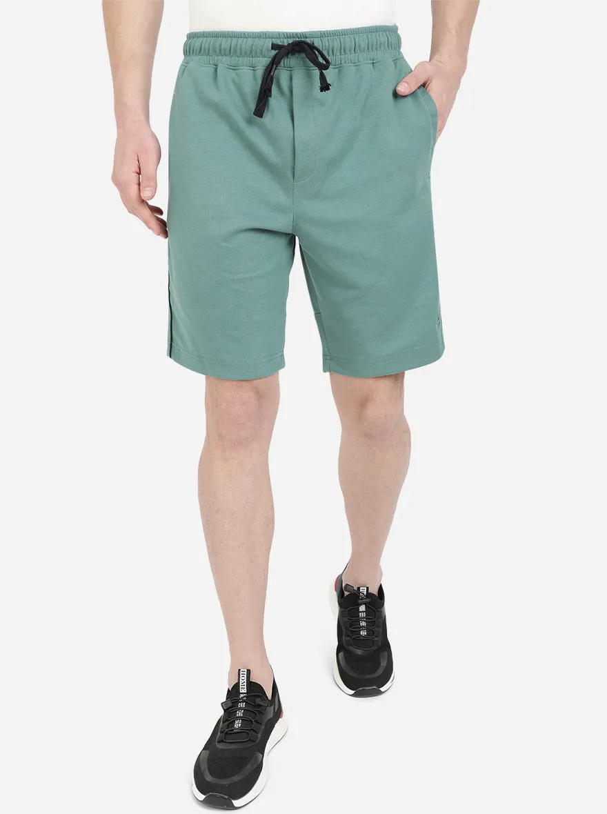 Ever Green Solid Regular Fit Shorts | JadeBlue