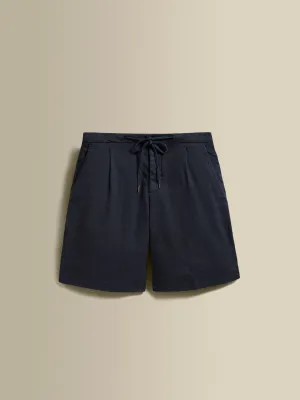 Linen Jersey Pleated Shorts