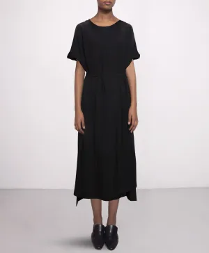 Long Day Silk Dress Black