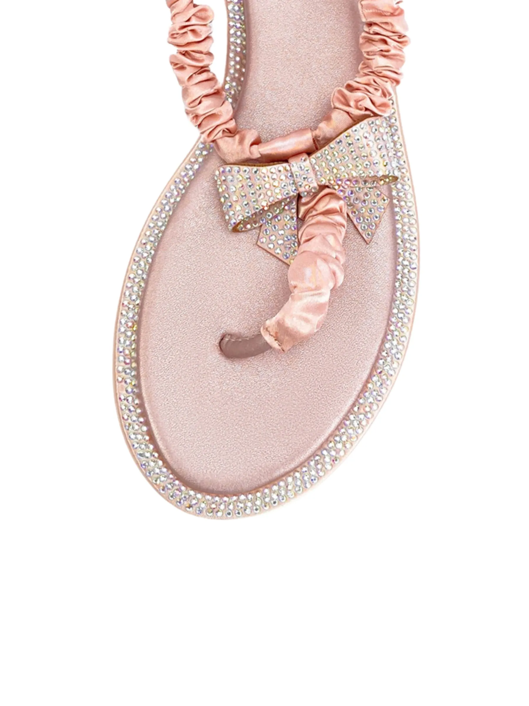 Mary Rhinestone Bow Sandals