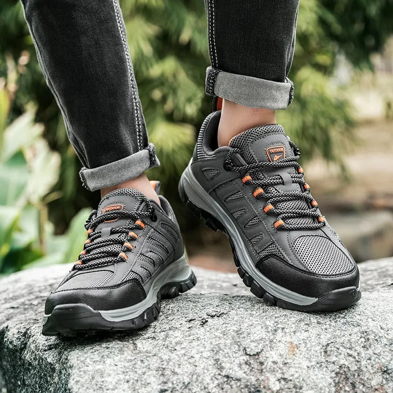 Men Treking Shoes Round Toe Climbing Hiking Shoes Outdoor Sneakers Breathable Men Trainers Comfortable Walking Casual Men Shoes