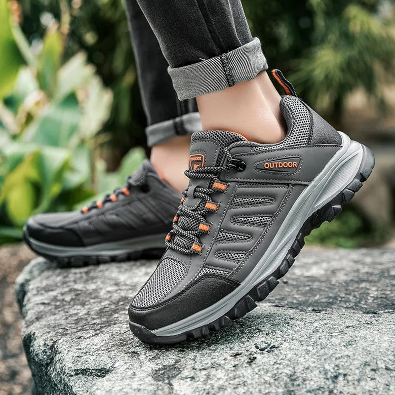 Men Treking Shoes Round Toe Climbing Hiking Shoes Outdoor Sneakers Breathable Men Trainers Comfortable Walking Casual Men Shoes