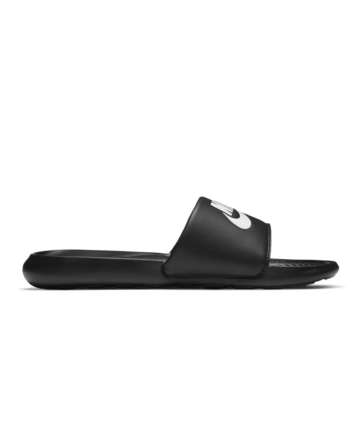 Men's victori one slide sandals from finish line Nike, black and white