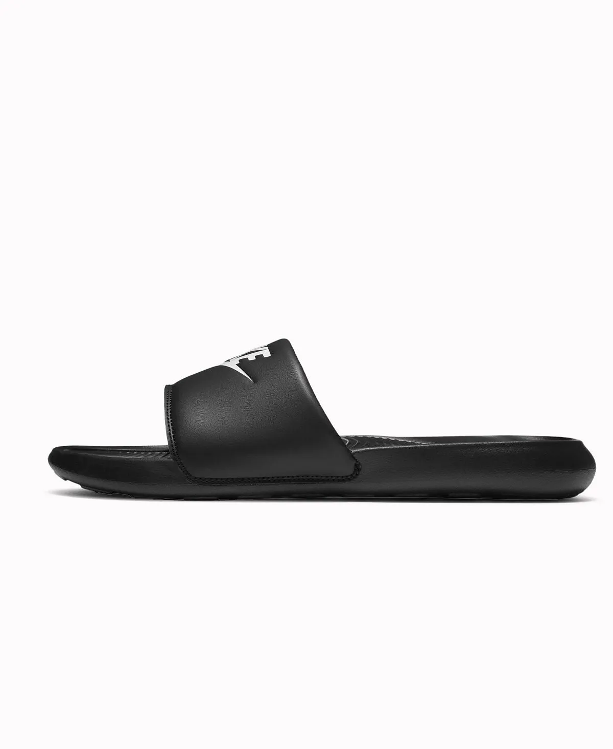 Men's victori one slide sandals from finish line Nike, black and white