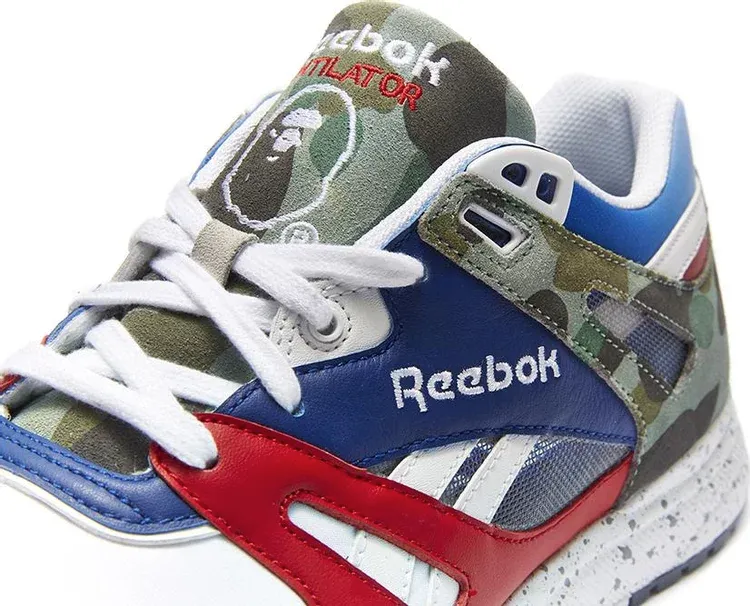 Mita x a bathing ape x ventilator affiliates 'white red royal' Reebok sneakers, multicolor