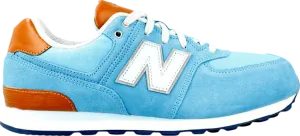 New Balance 574 Big Kid Wide 'Admiral Light Blue' Sneakers, Blue