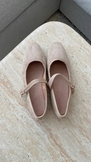 nola mary jane flats in nude