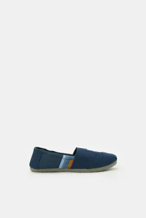 Senior Boys Navy Embellished Slip On