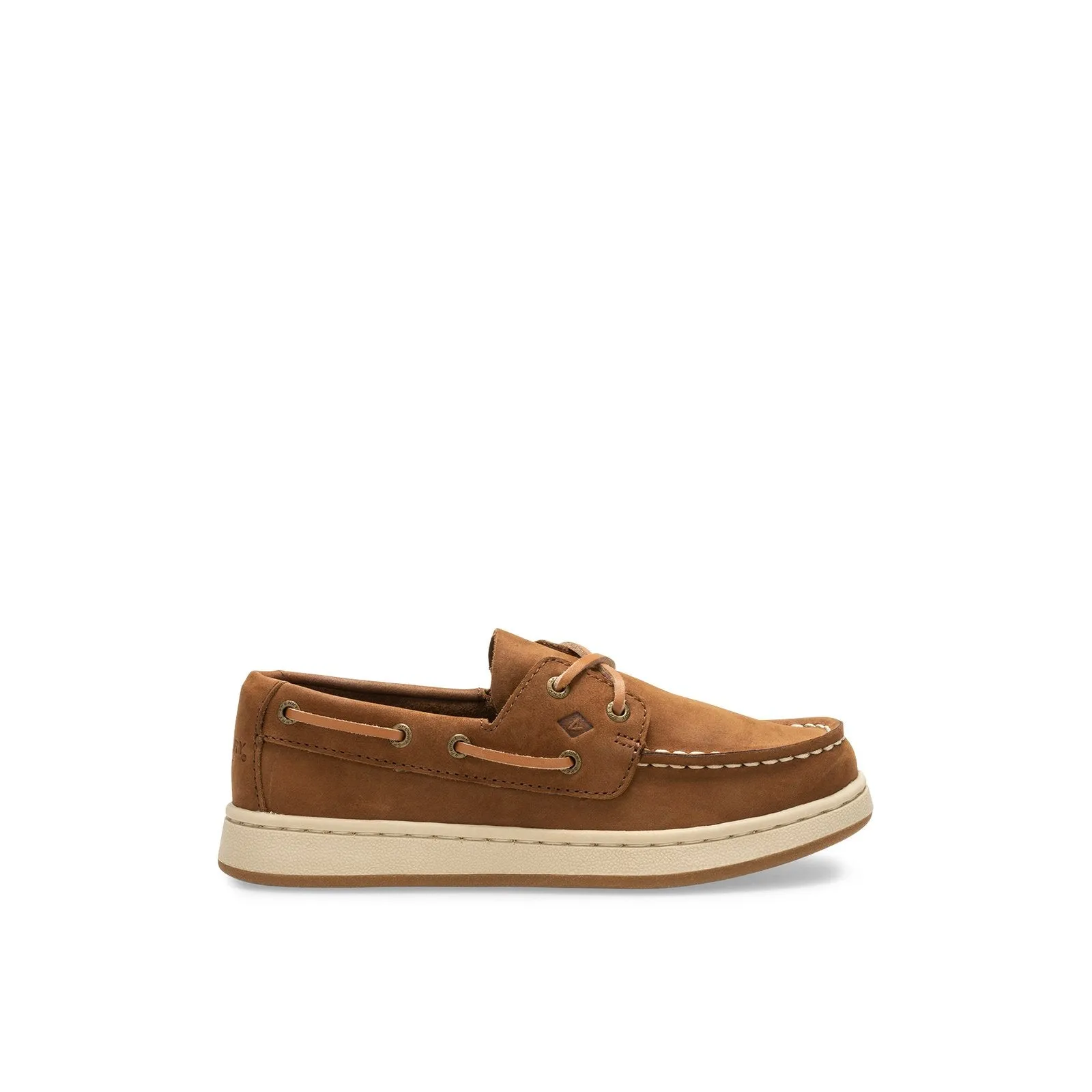 Sperry Cup II Kid's Boat Shoe - Brown Leather