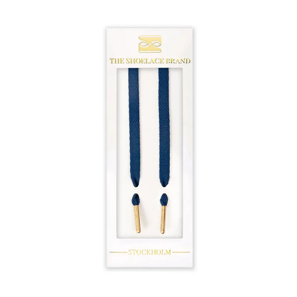 The Shoelace Brand - Navy Gold Shoelaces (120cm)