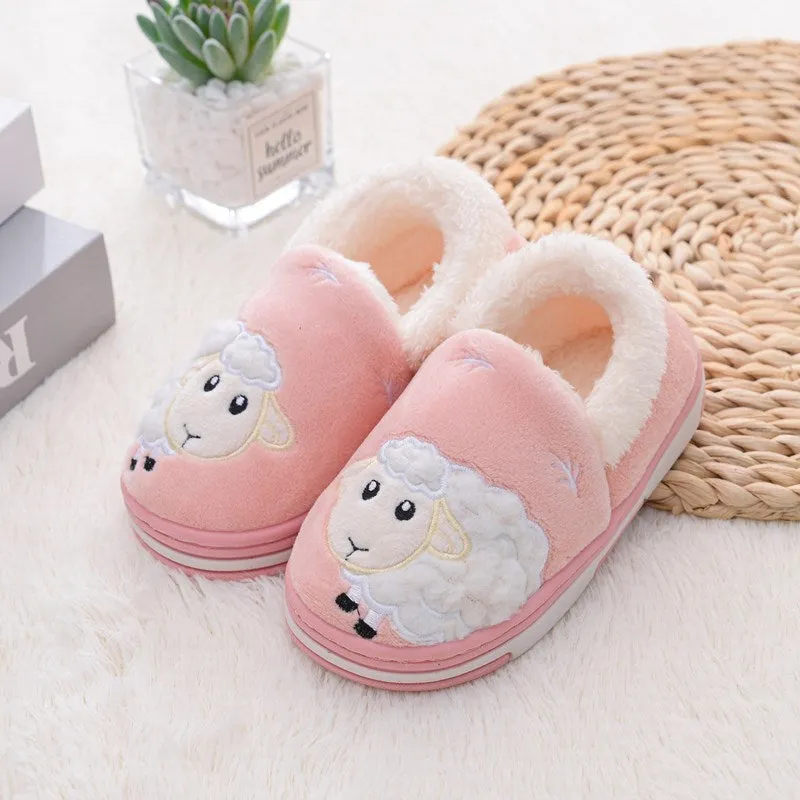 Unisex Toddler Unicorn Cartoon Design Warm Comfortable Kids Slippers