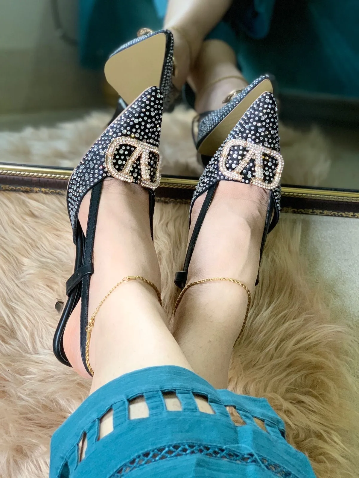 VALENTINO heel golden